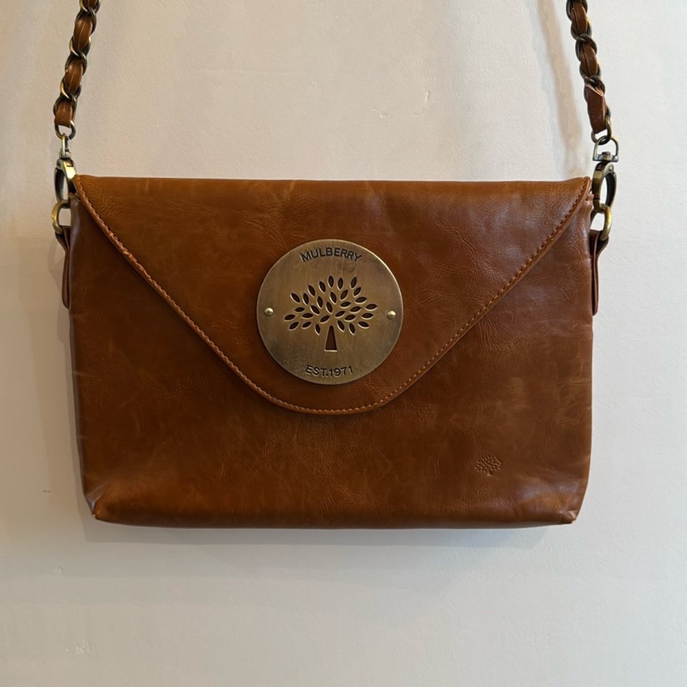 Vintage Mulberry Purse or Clutch, Removable Chain Strap